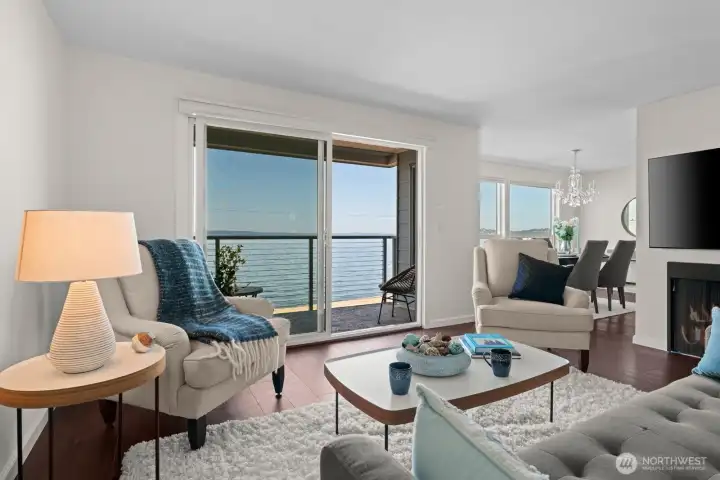 Breathtaking views of puget sound from all main living areas