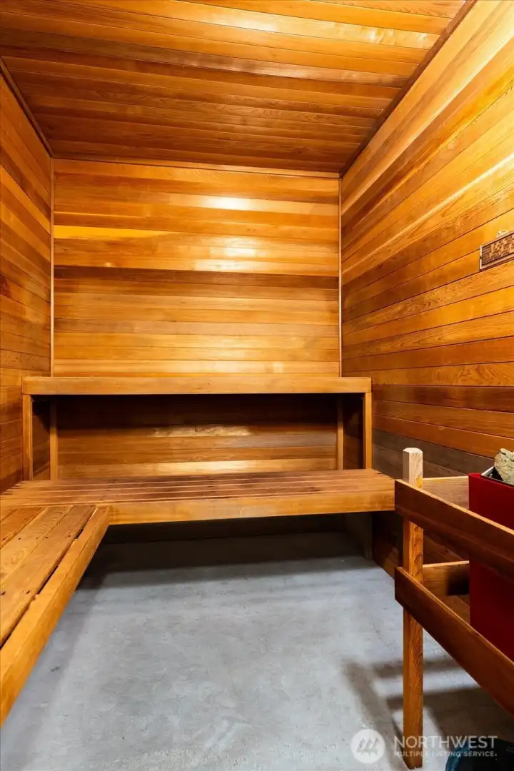 Community sauna to unwind in at the end of the day