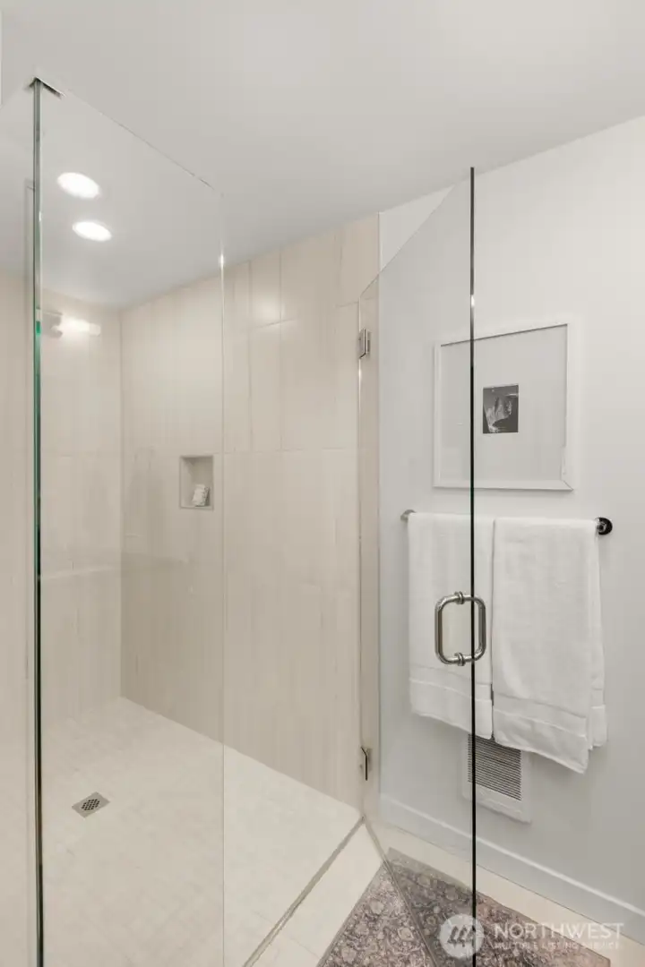 Attention to detail shines in every bathroom, featuring designer finishes and modern aesthetics.