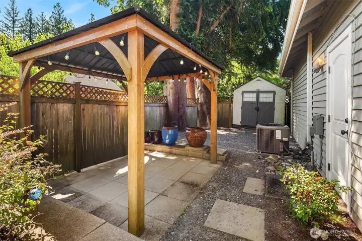 Great place for a hot tub, the wiring is already in place!