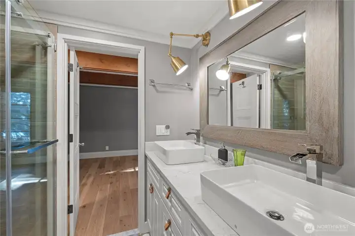 Jack and Jill bathroom lower level