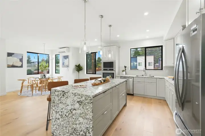 Entertain in the beautifully appointed kitchen