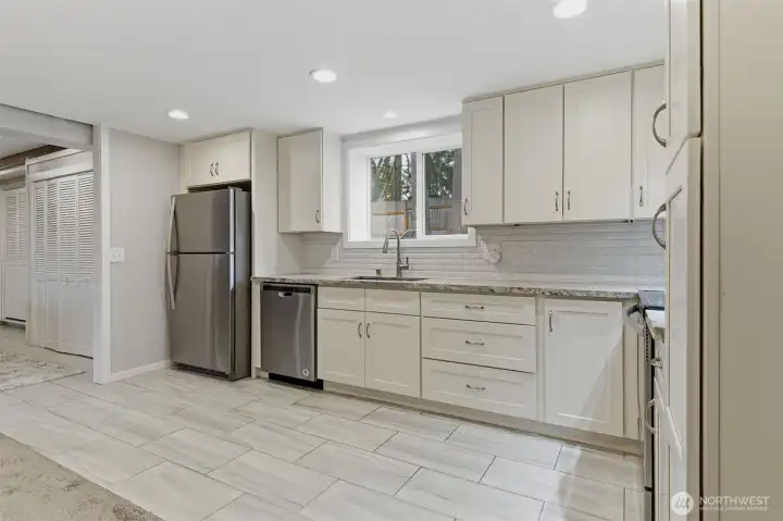 Another view of the ground floor kitchen without a table.