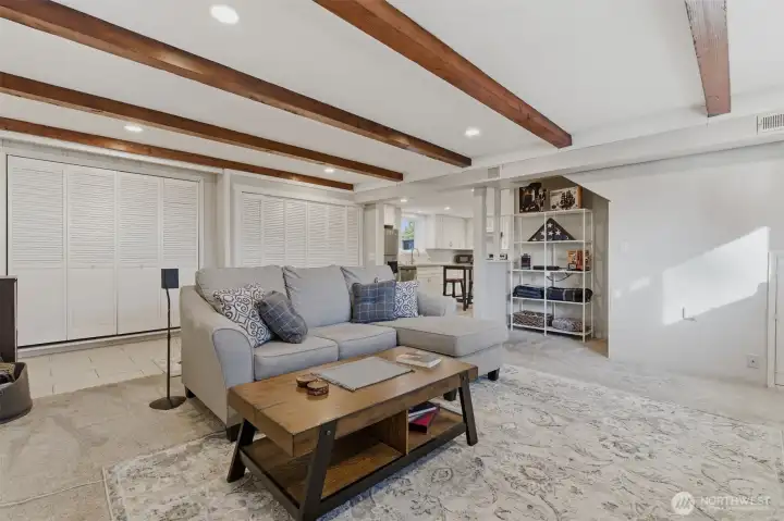Ground floor family is open to the kitchen.