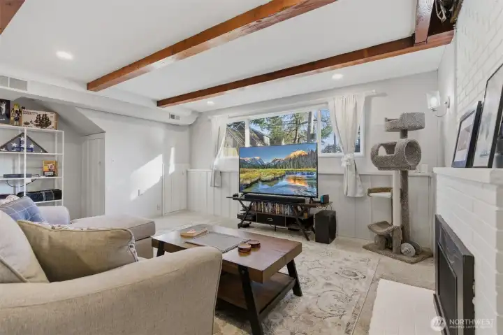 Another photo of the large living area to lower level