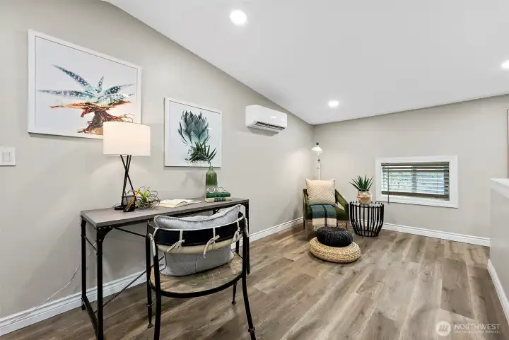 HVAC mini split allow for separate heating and cooling in the upstairs loft area