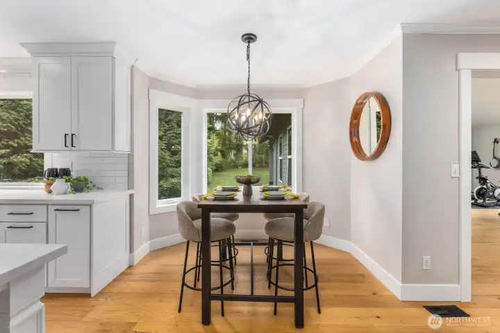 Sunlit breakfast nook perfect for casual dining.