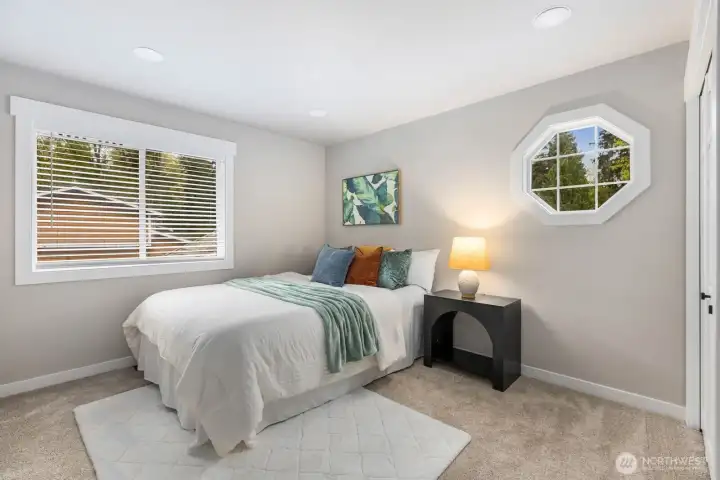 Spacious secondary bedroom.