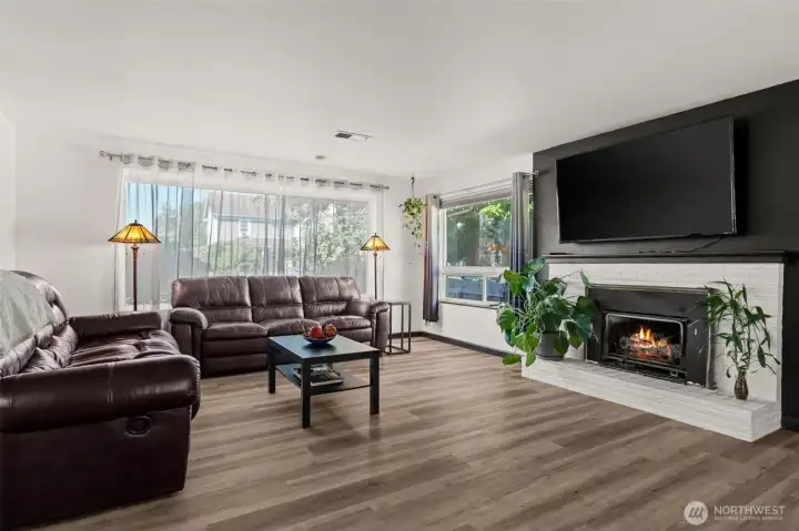 Living Room - fire digitally added