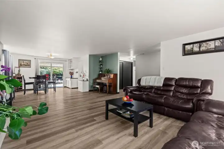 Living room looking towards dining room