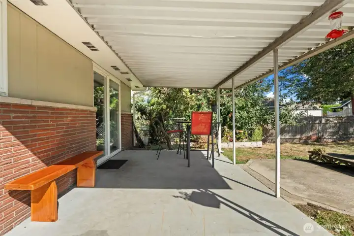 Back patio looking towards slider