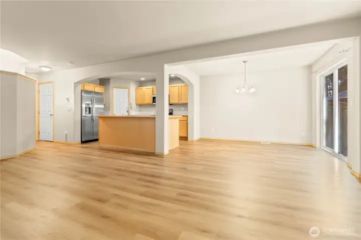 GREAT ROOM w/Brand-New Laminate Floors & Interior Paint.