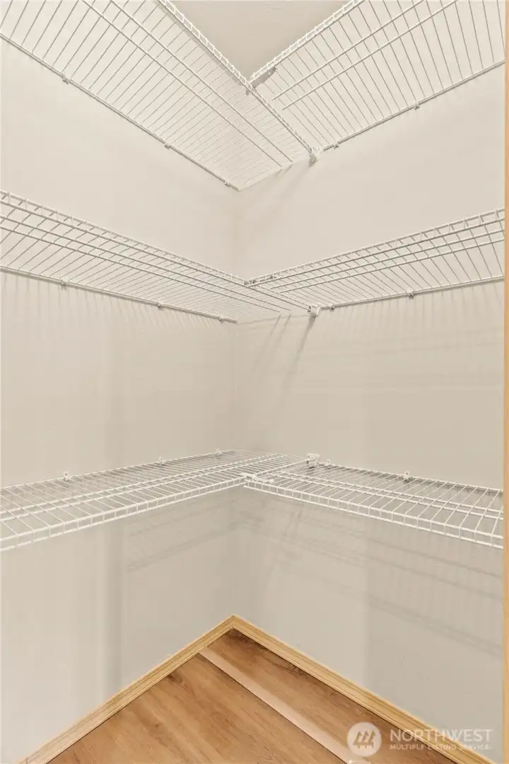 Corner Pantry w/New Wire Shelving