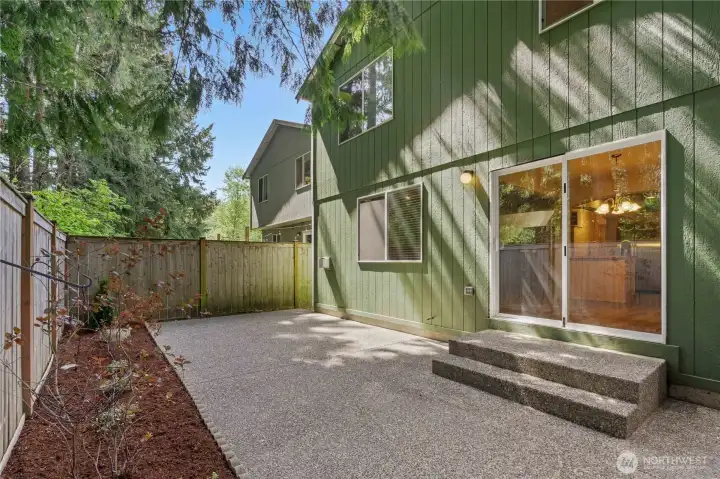 YARD: Fully Fenced and Gated Backyard with Fresh Landscaping and Large Patio