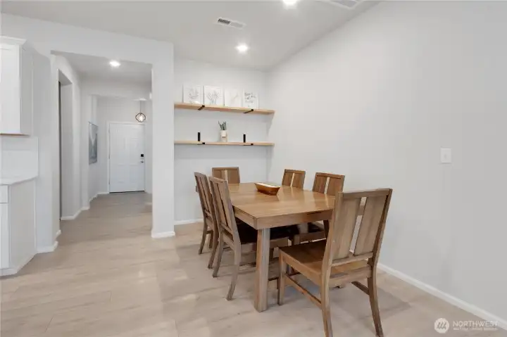 Dining area will fit your full size table and chairs