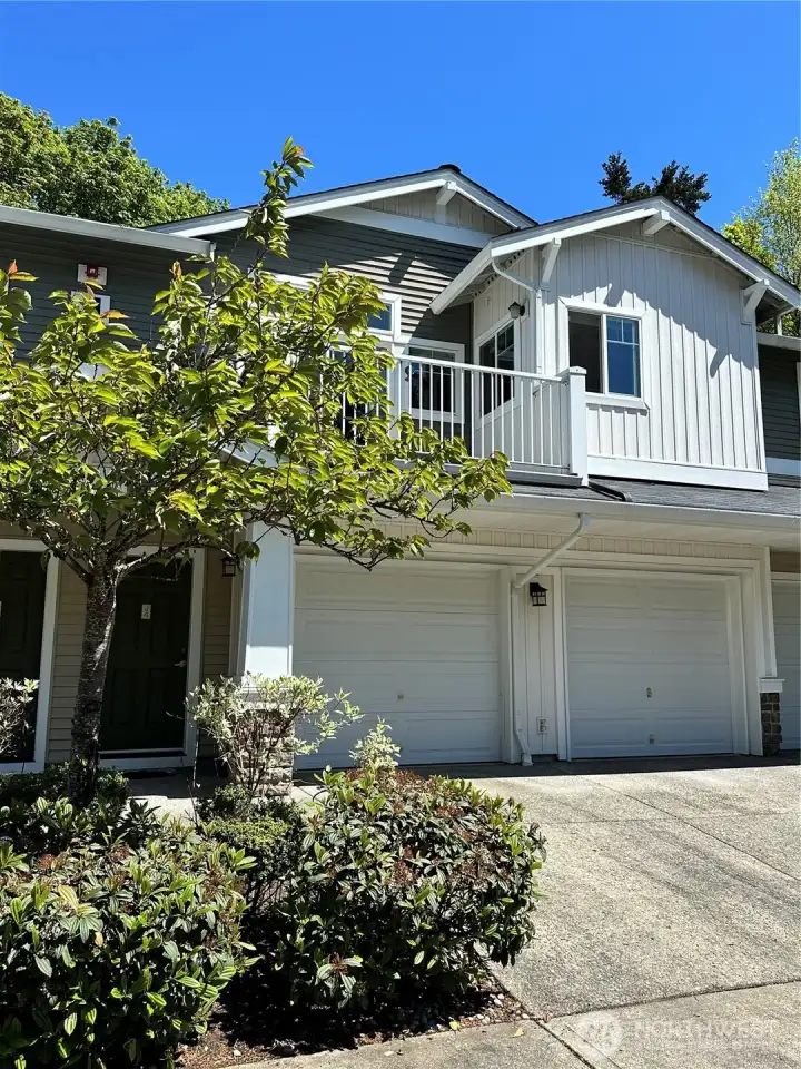 Spacious unit with its very own garage with storage space.