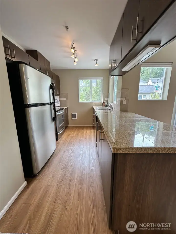 Easy care flooring in the kitchen!
