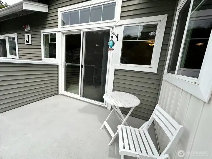 Enjoy the summer sun, coffee or a book on your own private deck!
