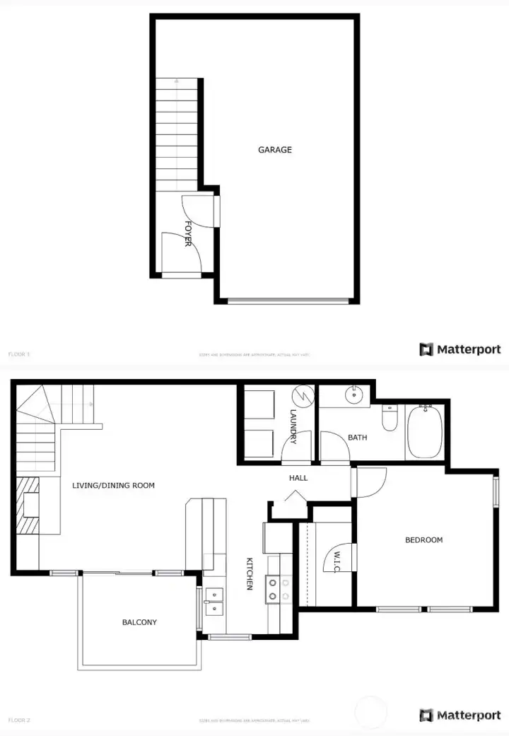 Great open floor plan. You can see how spacious the rooms are!