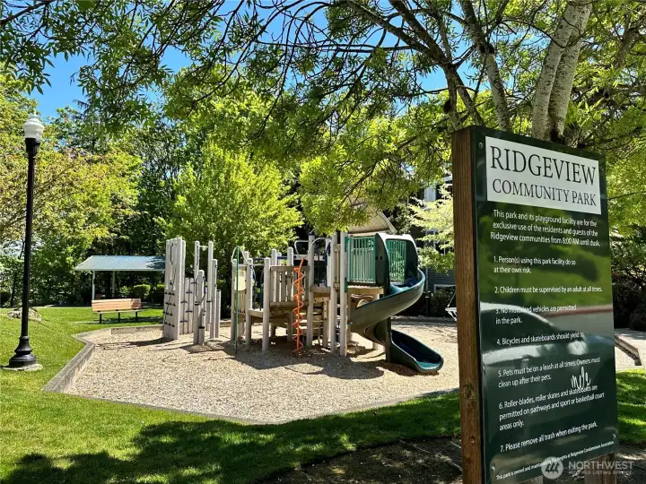 Even a nice park to play! Beautiful settings throughout!