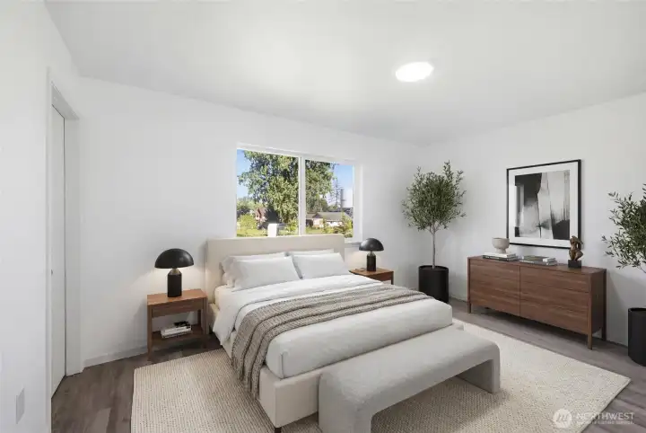 Primary Bedroom with 3/4 Bath(Virtual Staging) Primary Bedroom with 3/4 Bath(Virtual Staging)