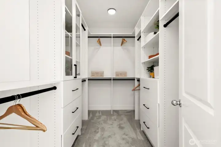 Primary bedroom custom walk in closets Primary bedroom custom walk in closets