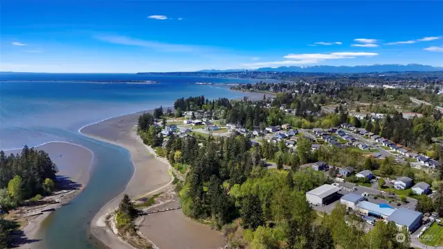 View from home reaches acros Drayton Harbor to Semiahmoo & White Rock BC