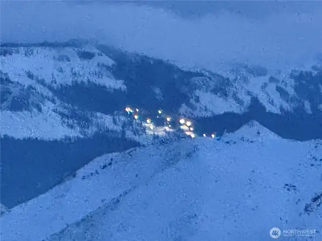 View from balcony Mission Ridge night skiing