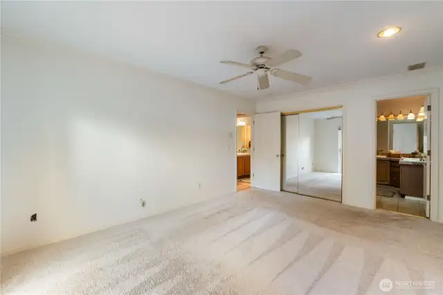 Primary suite shown un-staged.