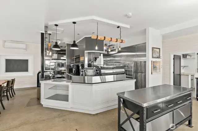 Great point of sale area includes a Square POS system with printer and high end espresso maker.