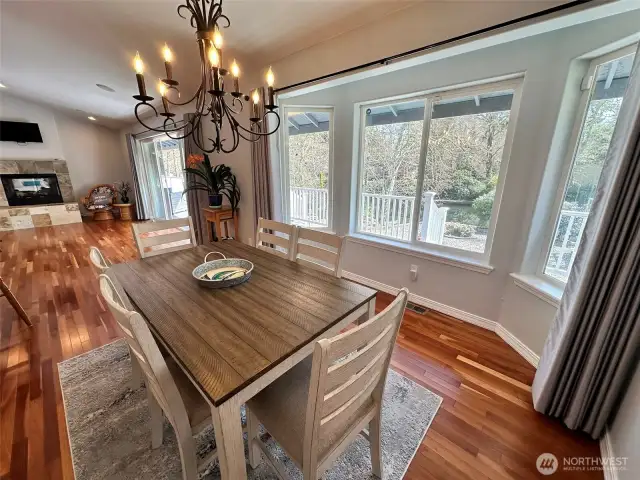 Dining Room with canal views