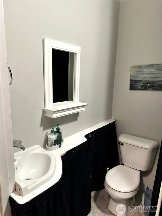 1/2 bath in separate living area