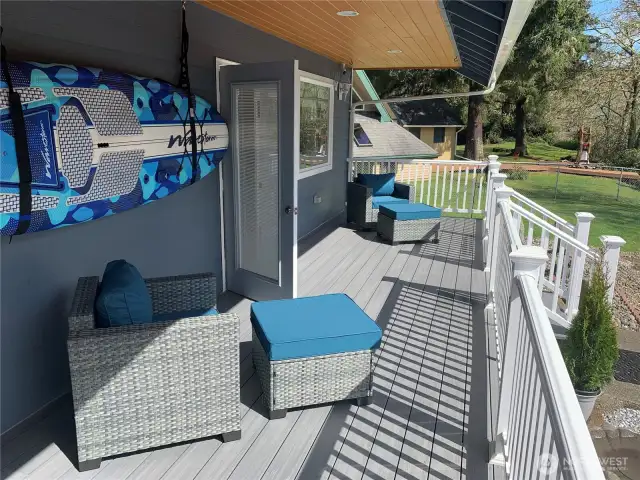 Expansive covered back deck