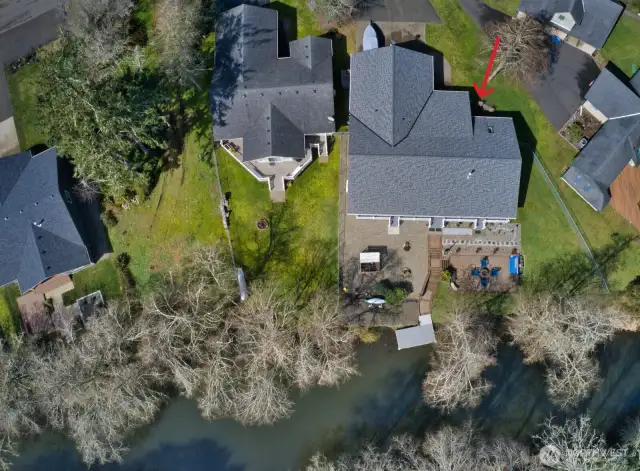 Beautiful, landscaped yard with private dock and firepit