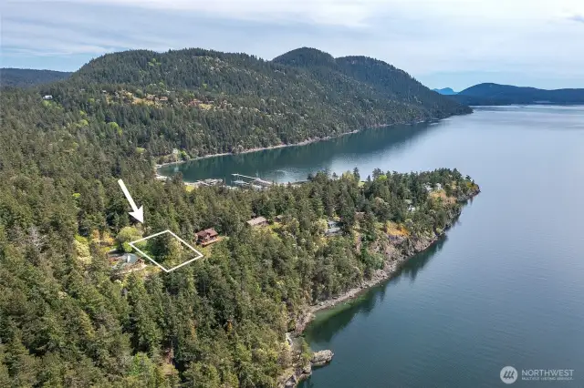 Rosario marina and Cascade Bay in the background.