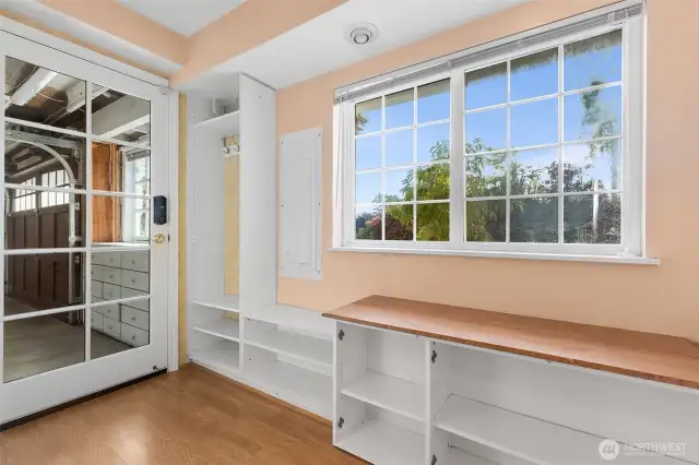 Mud room off garage