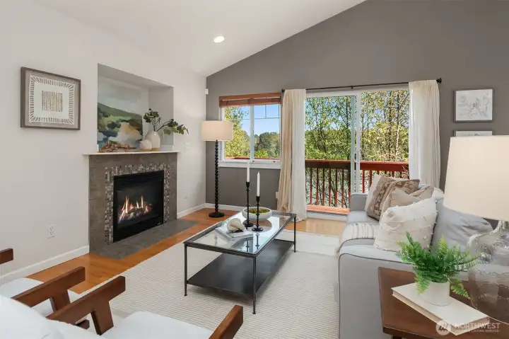 Gas Fireplace in Living Room