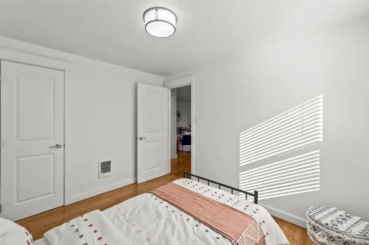 Bedroom #3 with closet to the left.