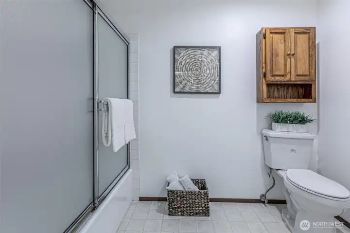 Another view of the hall bathroom