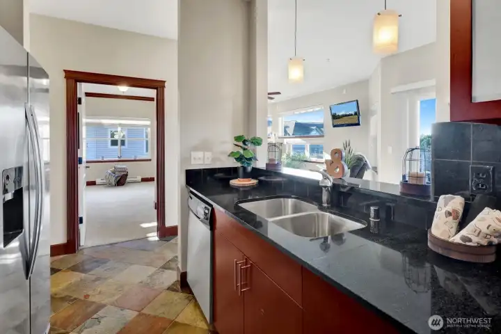 Directly across the hall is the 2nd bedroom for guests.