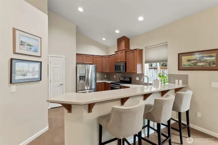 Bar stools can convey with purchase.