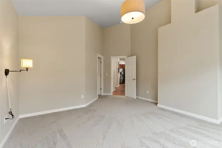 Primary bedroom. closet and bathroom on the left.
