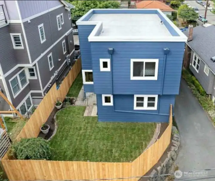 Good sized back yard, especially for Lower Queen Anne