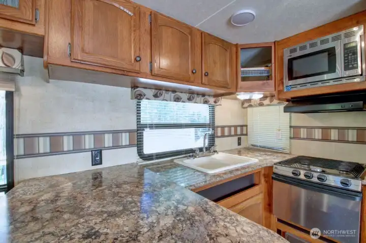 New fridge and modern kitchen