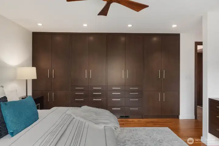 Main floor primary suite with plenty of storage