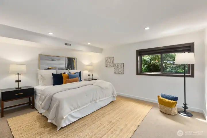 Expansive bedroom with walk-in closet