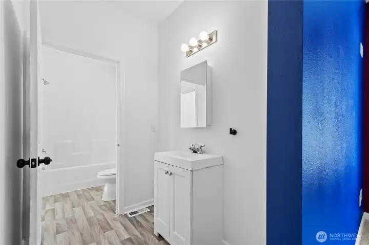 Jack and Jill bathroom.
