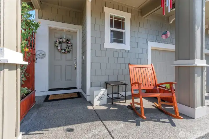 Covered front porch entry Covered front porch entry