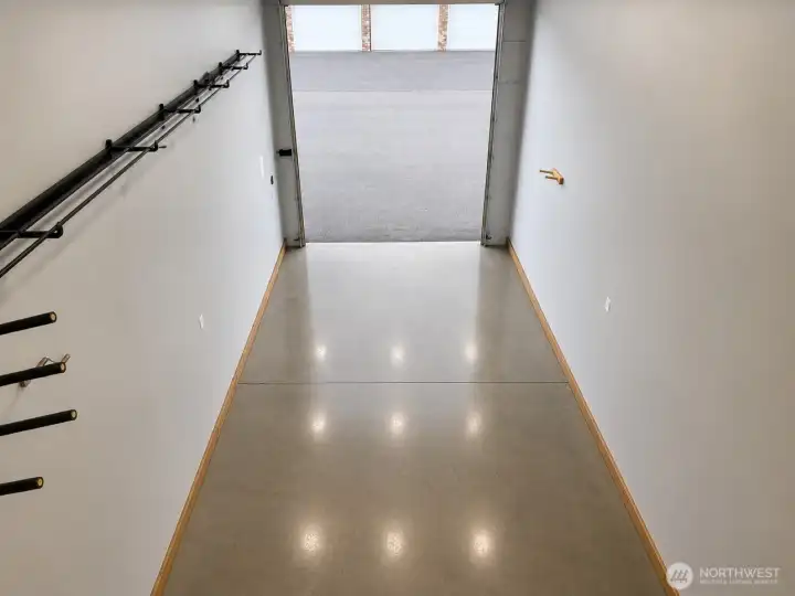 Oversized garage with ample storage.