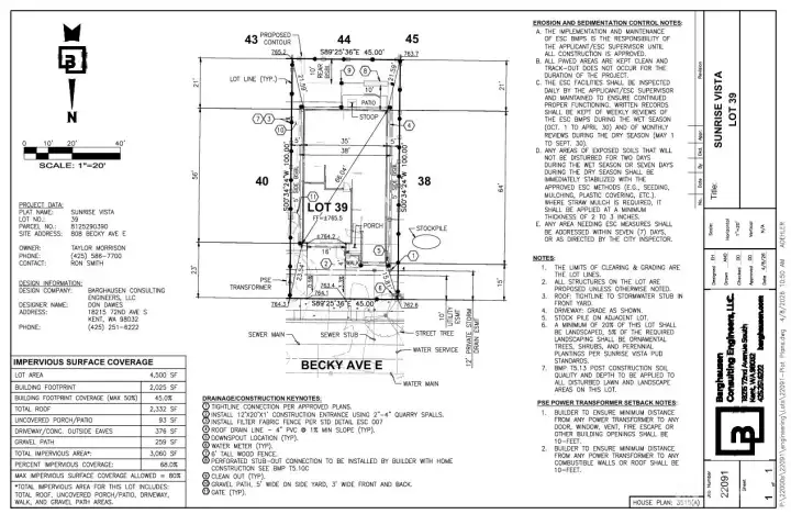808 Becky Avenue E Preliminary Plot Plan